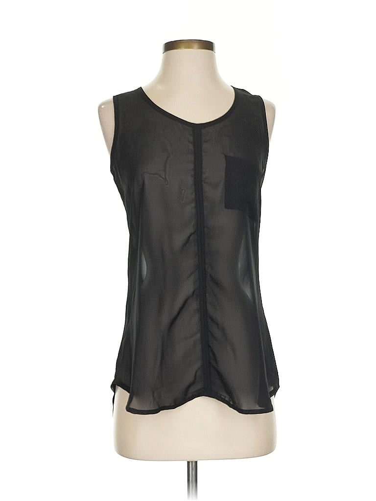 Pre-owned Chris & Carol Sleeveless Blouse In Black