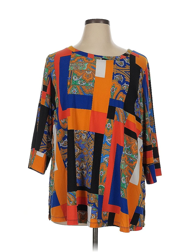 Jones Studio Orange 3/4 Sleeve T-Shirt Size 1X - photo 1