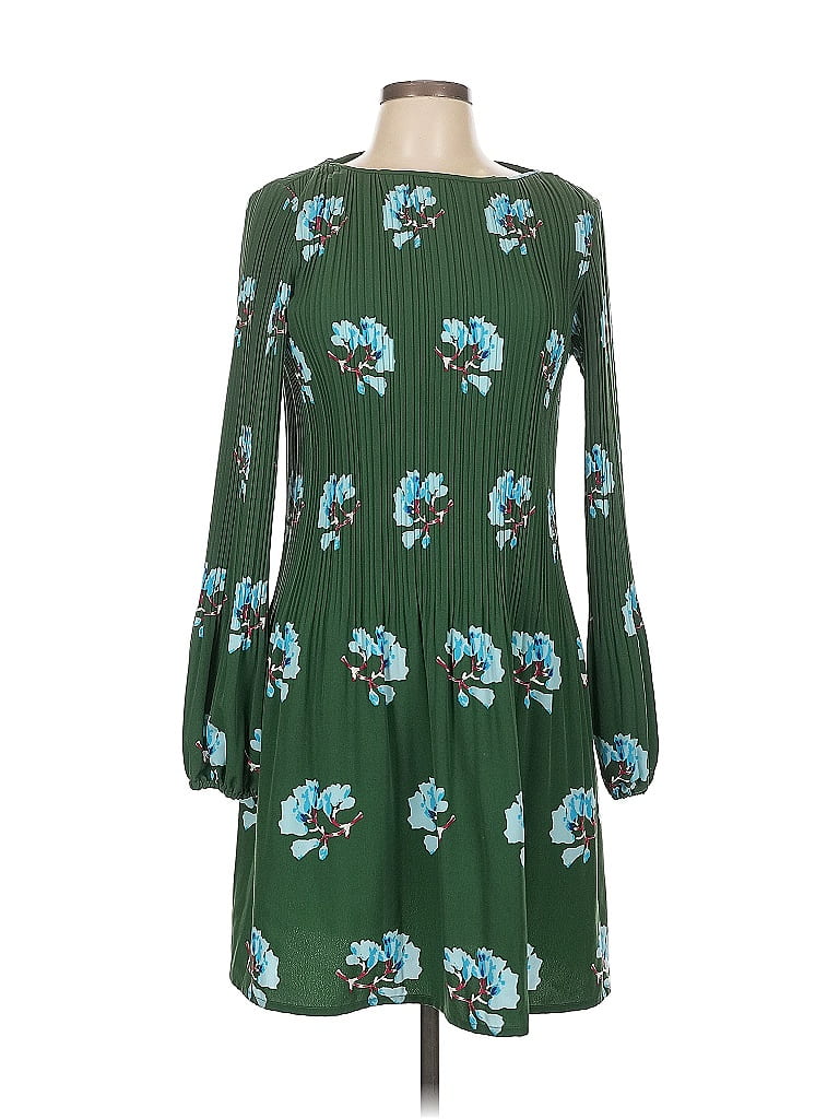 Maje 100% Polyester Print Green Casual Dress Size L - photo 1