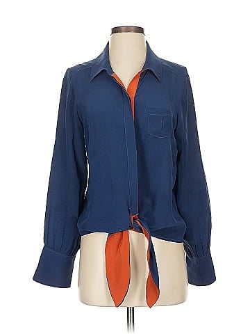 Greylin Long Sleeve Silk Top (view 1)