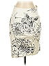 Arden B. Print Ivory Faux Leather Skirt Size 2 - photo 1
