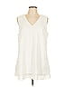 Nina Leonard 100% Polyester Ivory Sleeveless Blouse Size L - photo 1
