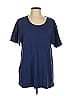 Isaac Mizrahi LIVE! 100% Cotton Blue Short Sleeve T-Shirt Size L - photo 1