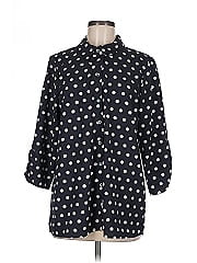 Susan Graver 3/4 Sleeve Button Down Shirt