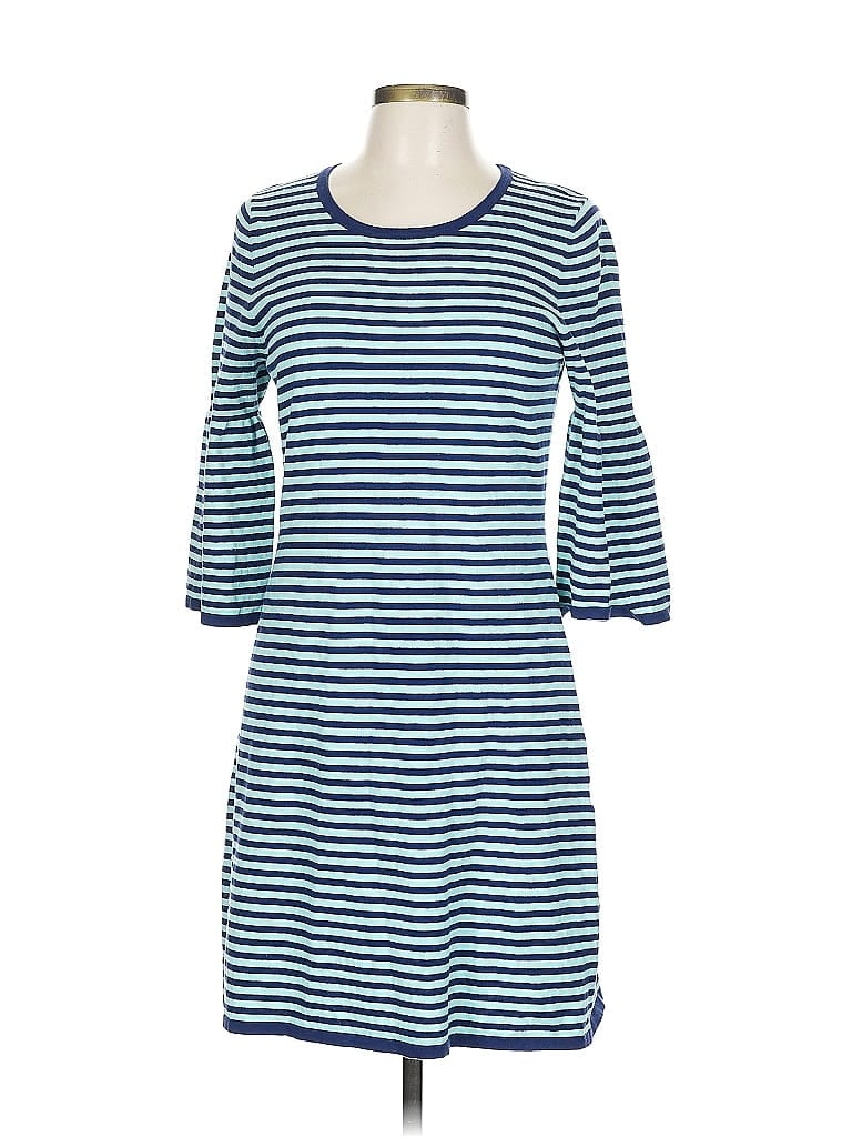 Sail to Sable Stripes Blue Casual Dress Size L - photo 1