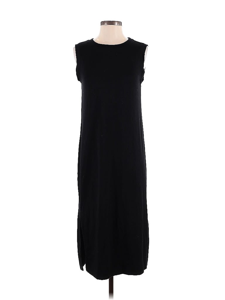 Hilary Radley Solid Black Casual Dress Size S - photo 1
