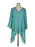 Johnny Was 100% Rayon Teal Blue 3/4 Sleeve Blouse Size XL - photo 1