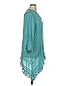 Johnny Was 100% Rayon Teal Blue 3/4 Sleeve Blouse Size XL - photo 4