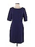 Tahari by ASL Solid Blue Casual Dress Size 8 - photo 1