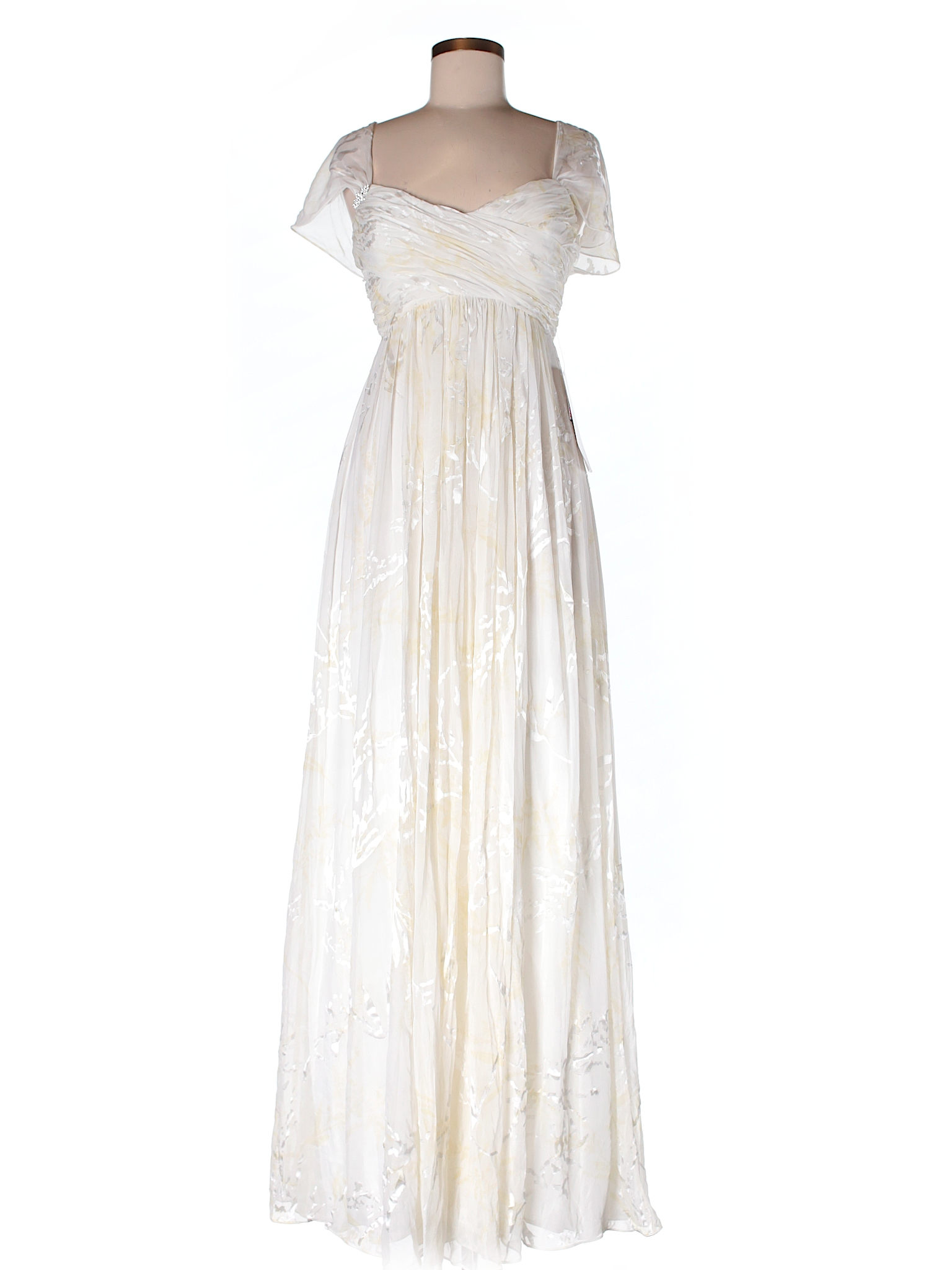 David's Bridal Metallic Beige Cocktail Dress Size 6 - 69% off | thredUP