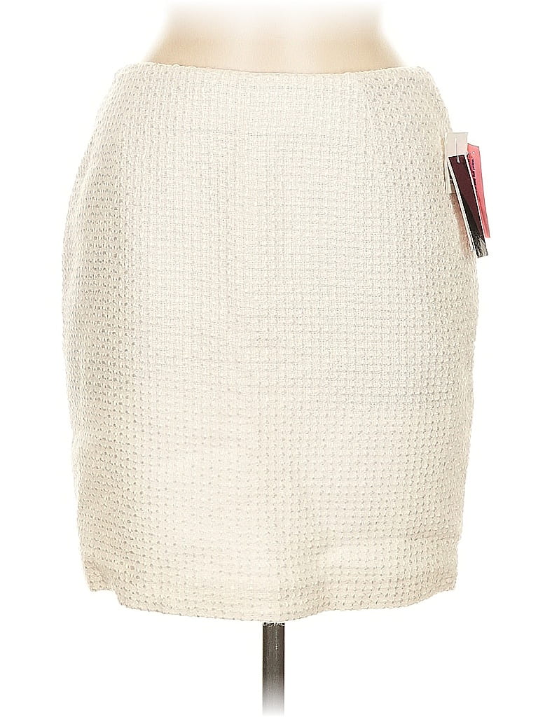 Pre-owned Grace Elements Casual Skirt In White