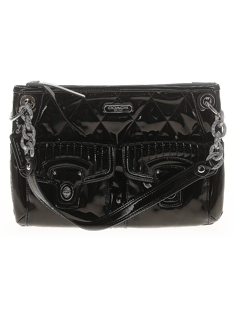 Coach 100% Patent Leather Black Leather Satchel One size - photo 1