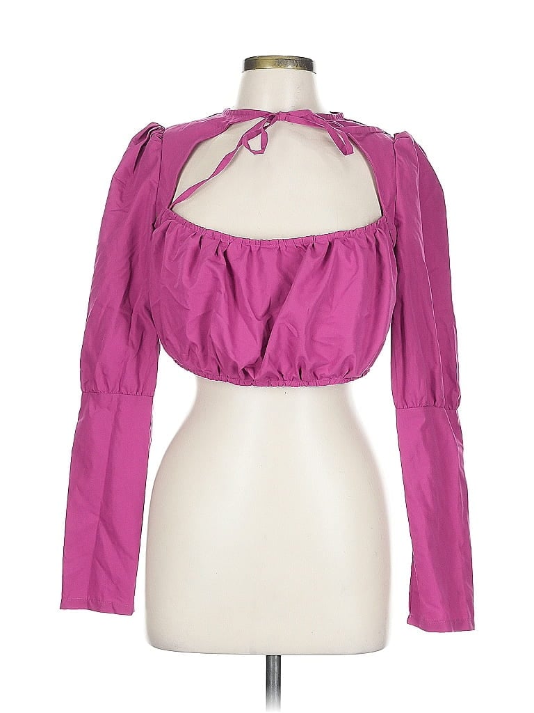 Prettylittlething Long Sleeve Blouse In Pink