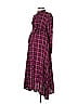 Hatch 100% Rayon Plaid Burgundy Casual Dress Size 0 - photo 1
