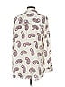 Rose + Olive 100% Polyester Paisley Ivory Long Sleeve Blouse Size S - photo 2