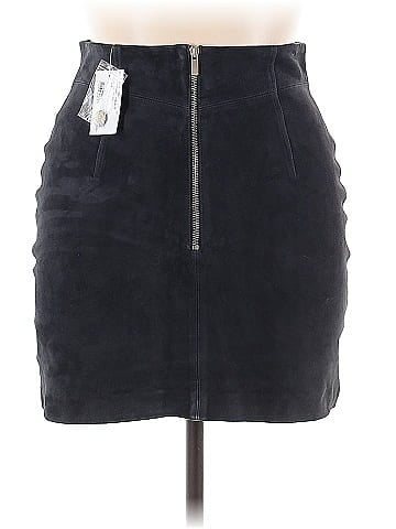 Intermix Faux Leather Skirt (view 2)
