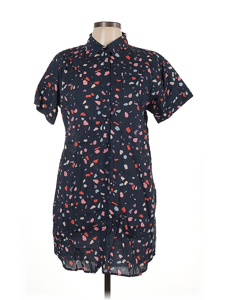 Böhme 100% Rayon Blue Casual Dress Size L - photo 1