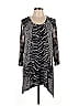 LOGO by Lori Goldstein Black 3/4 Sleeve Top Size L - photo 1
