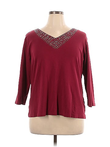 Karen Scott Sport 3/4 Sleeve Top (view 1)