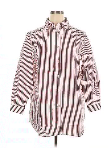 Roaman's 3/4 Sleeve Button-Down Shirt (view 1)