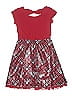 Justice 100% Polyester Argyle Red Dress Size 10 - photo 1