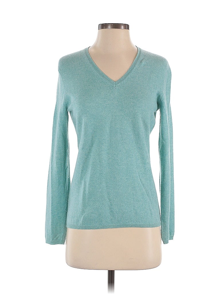 Lord & Taylor 100% Cashmere Teal Cashmere Pullover Sweater Size S - photo 1