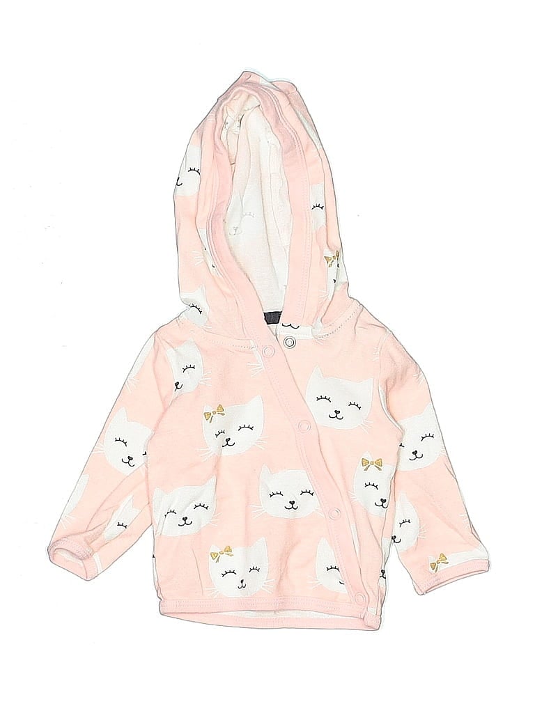 Carter's 100% Cotton Pink Zip Up Hoodie 0-3 MO / 3 MO - photo 1