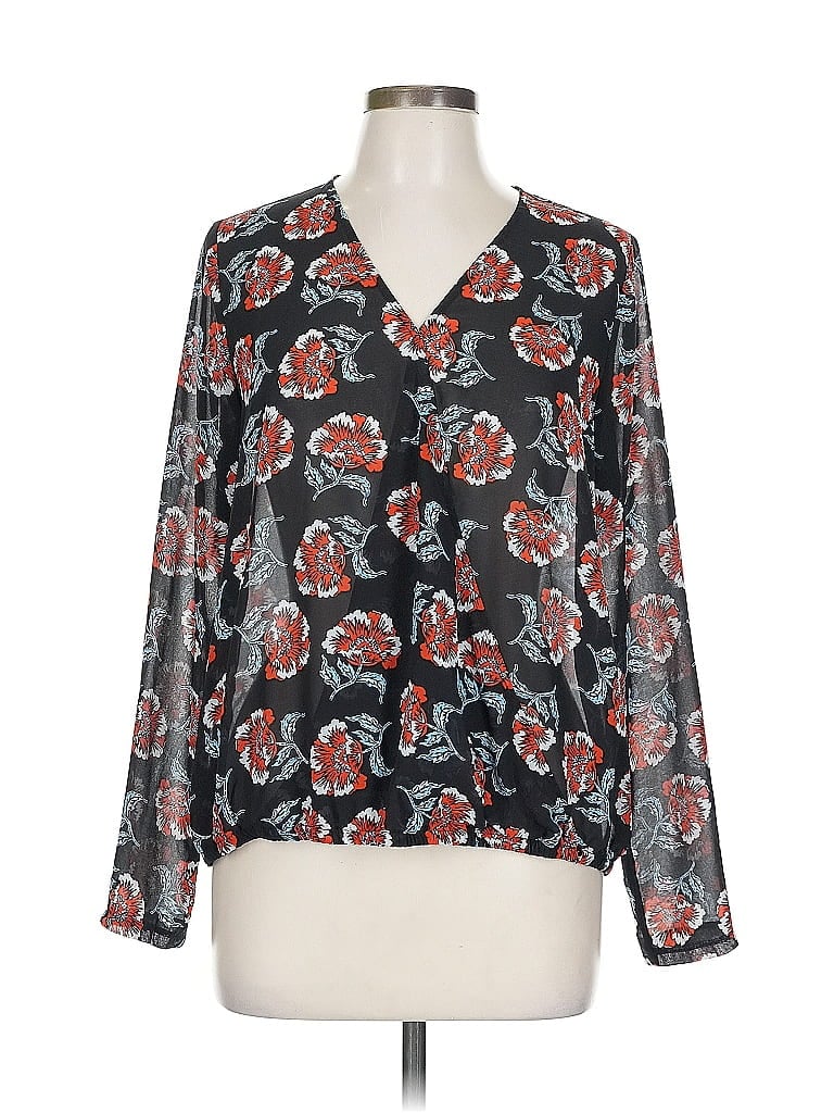 Pre-owned Fashion Union Long Sleeve Blouse In Black