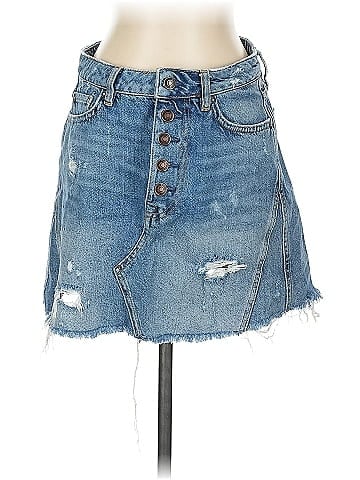 We the Free Denim Skirt (view 1)