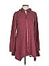 LOGO by Lori Goldstein Burgundy Red Zip Up Hoodie Size S - photo 1