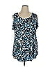 JM Collection Animal Print Blue Tank Top Size XL - photo 1