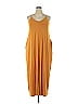 Zenana Solid Orange Casual Dress Size XL - photo 1