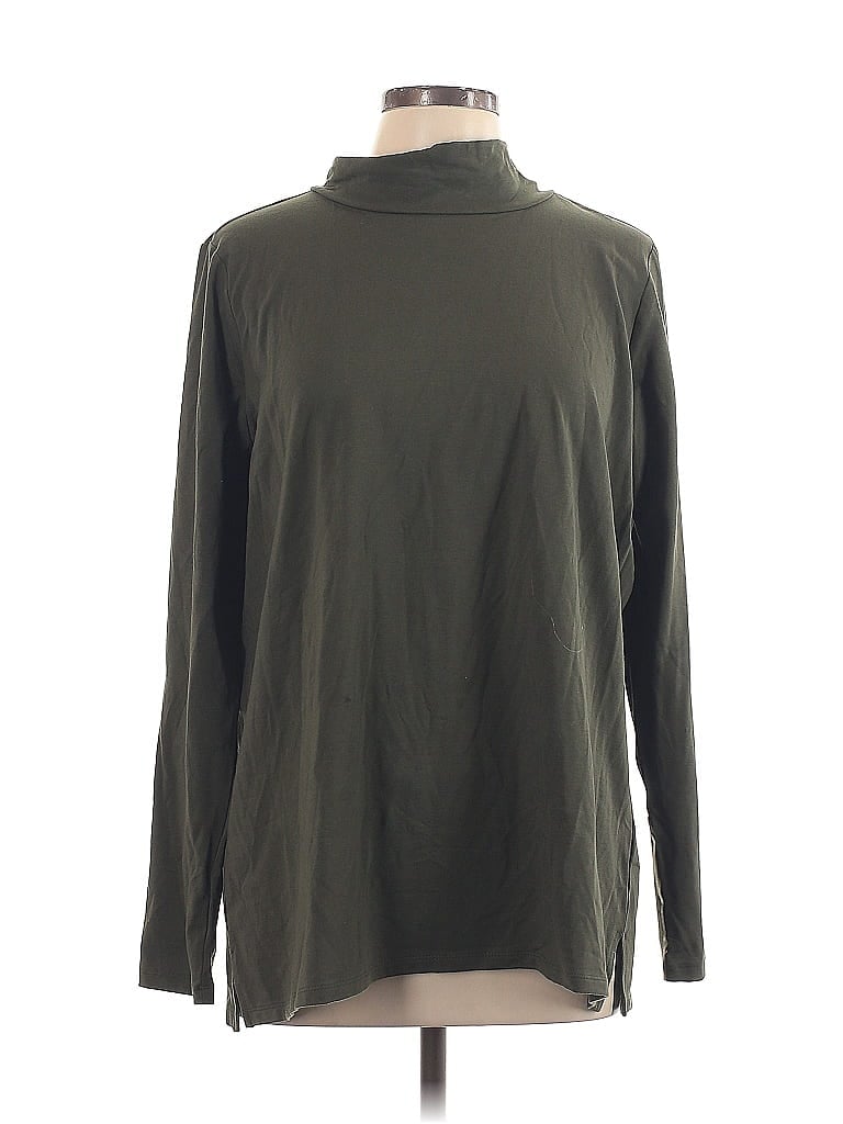 Belle By Kim Gravel Green Long Sleeve Turtleneck Size L - photo 1