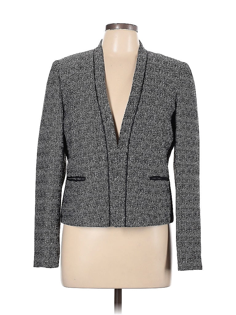 Tahari by ASL 100% Polyester Houndstooth Gray Blazer Size 10 - photo 1