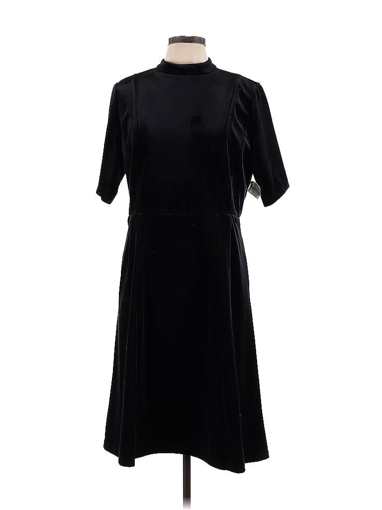 Isaac Mizrahi LIVE! Solid Black Cocktail Dress Size 12 - photo 1