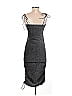 Polly 100% Polyester Solid Gray Casual Dress Size 4 - photo 2