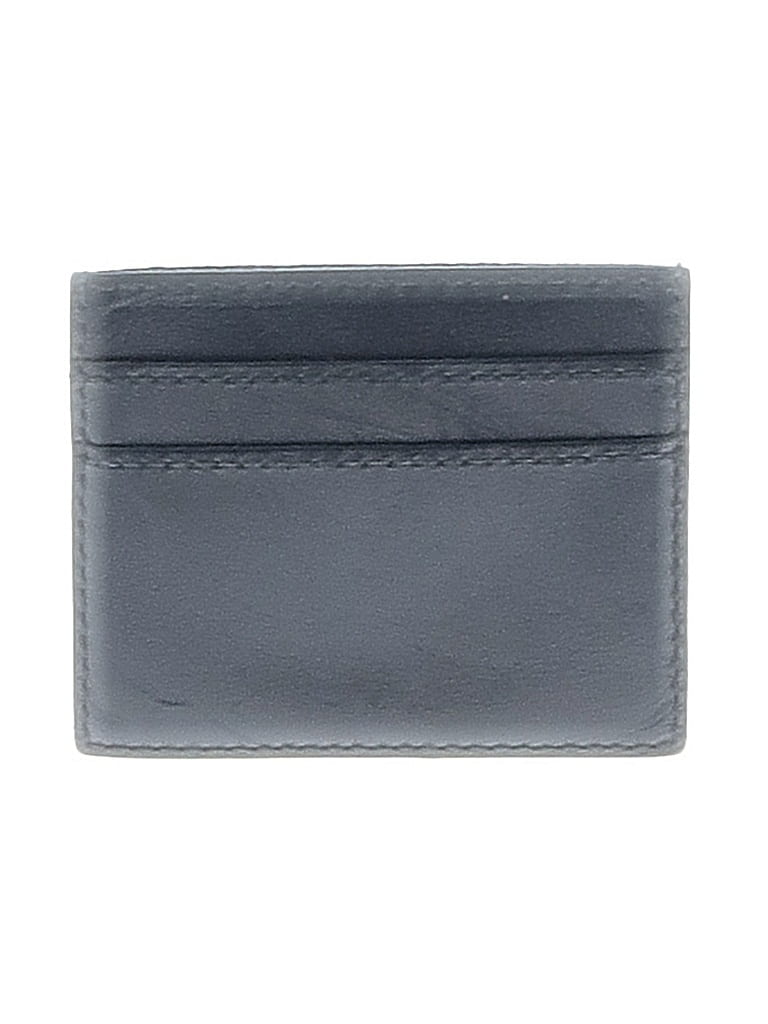 Madewell 100% Cow Leather Gray Black Leather Card Holder One size - photo 1
