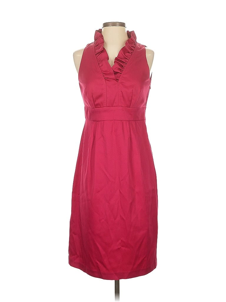 London Times 100% Polyester Solid Burgundy Cocktail Dress Size 4 - photo 1