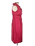 London Times 100% Polyester Solid Burgundy Cocktail Dress Size 4 - photo 4