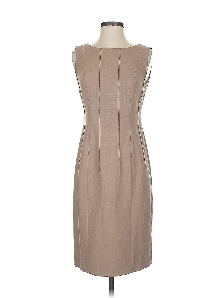 Lafayette 148 New York Solid Tan Casual Dress Size 0 - photo 1
