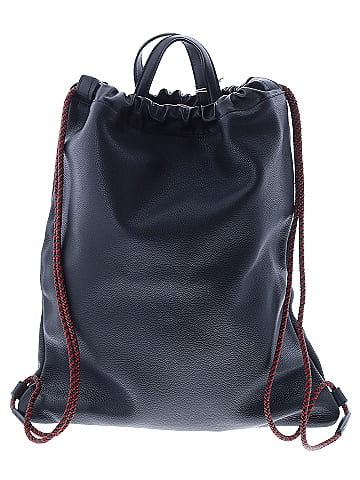Gucci Calfskin Logo Drawstring Backpack Black (view 2)