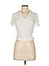 Stradivarius 100% Viscose Ivory Short Sleeve Turtleneck Size M - photo 1