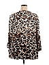 Ruby Rd. 100% Viscose Animal Print Brown Long Sleeve Blouse Size 3X - photo 2