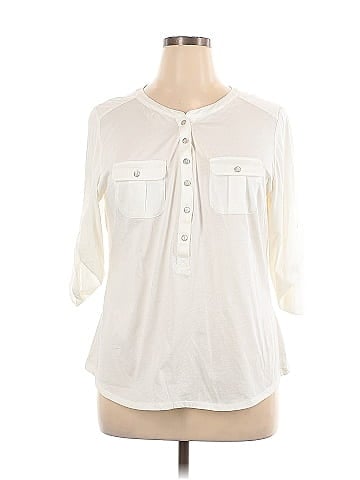 Soho JEANS NEW YORK & COMPANY 3/4 Sleeve Blouse (view 1)