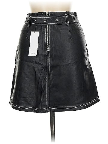 Lost Ink Faux Leather Skirt (view 2)
