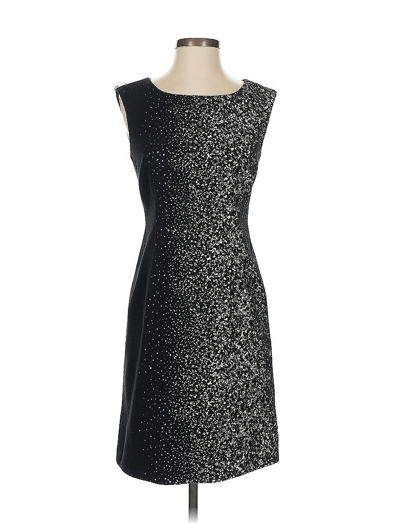 Lafayette 148 New York Tweed Black Cocktail Dress Size 2 - photo 1