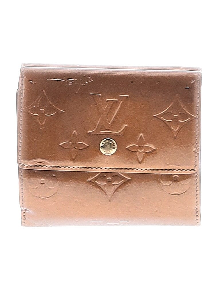 Louis Vuitton 100% Leather Solid Brown Monogram Vernis Leather Elise Wallet One size - photo 1