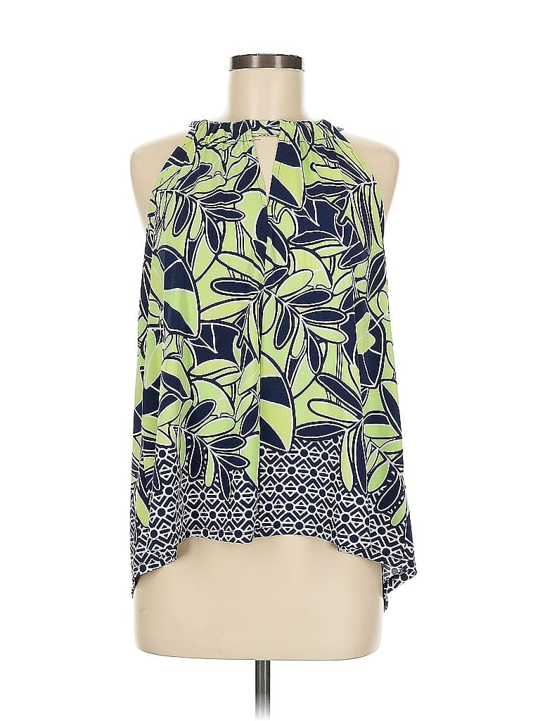 Pre-owned Kaari Blue Sleeveless Blouse In Green