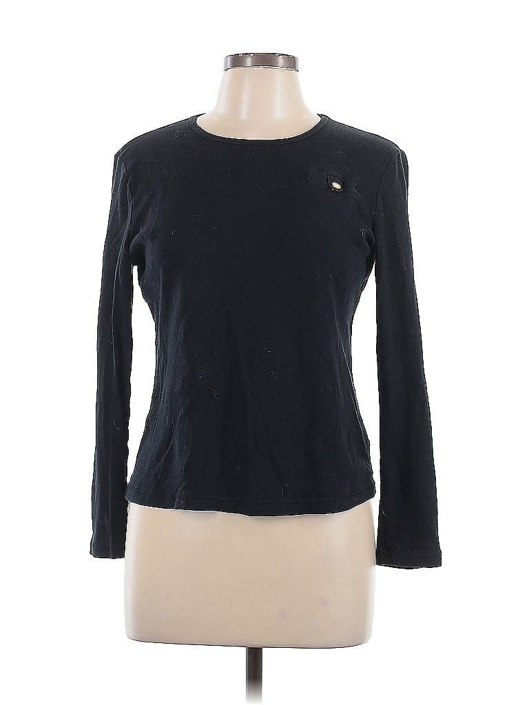 Lauren Jeans Co. 100% Cotton Black Long Sleeve T-Shirt Size M - photo 1