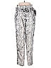 J.O.A. Just One Answer 100% Polyester Paisley Silver Casual Pants Size S - photo 1